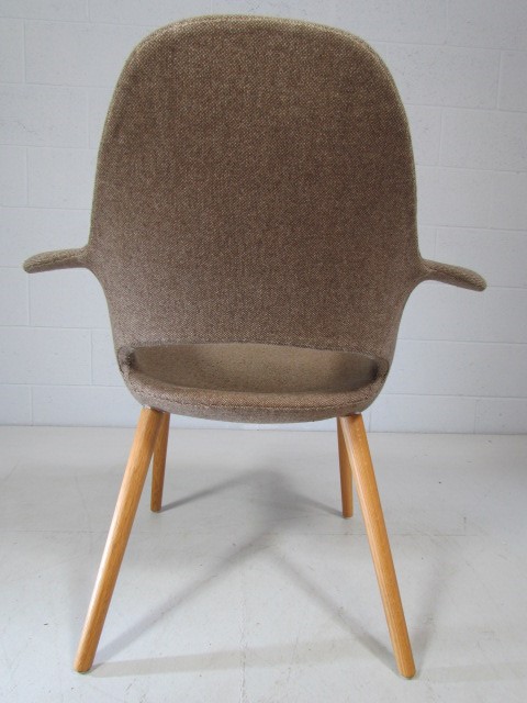 Mid Century Style fabric upholstered armchair - Image 5 of 5