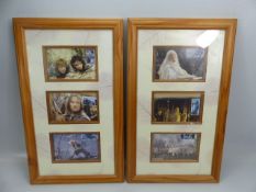 The Lord of the Rings - Two framed sets of three stamps