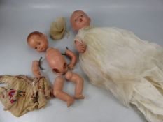 Pedigree vintage doll along with one other