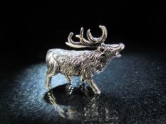 Sterling silver model of a stag