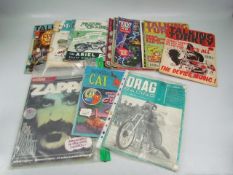 Selection of mid century comics to include the 'Talking Turkey', '2000 AD Judge Dread', 'Bad Static'