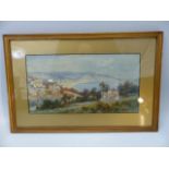 Local Interest - Antique watercolour depicting Seaton Bay, signed F Parr