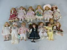 Large selection of collector dolls to include Leonardo and other models