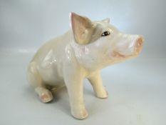 Unmarked Ceramic figure of a pig - Ear A/F
