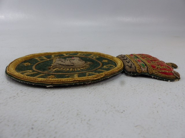 Military Academy badge c.1921 with crown mounted to top. Attributed to Major General Henry - Image 6 of 7