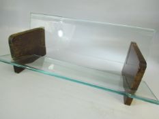 Glass and wooden bookstand