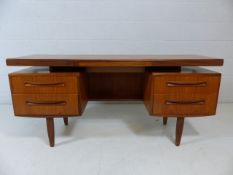 Mid Century G-Plan 'Floating ' top teak dressing table. Pull out tray to middle with various drawers