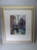 Ray Balkwill - Sunlight through a Venice narrow canal.