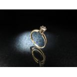 Yellow Gold 14K ring set with approx 0.25pts diamond.