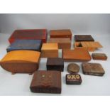 Large selection of various boxes to include some inlaid etc