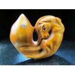 Japanese boxwood Netsuke in the form of a horse. Signed under