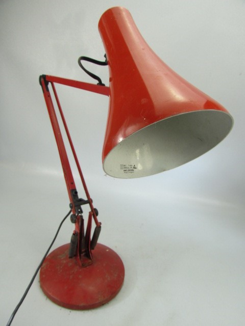 Red vintage angle poise lamp