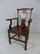 Antique oak armchair