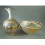 Mary Rich - Ceramicist. Two pieces of pottery. 1 A/F
