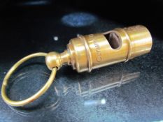 Brass cased replica whistle - White Star line.