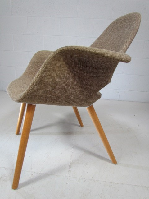 Mid Century Style fabric upholstered armchair - Image 4 of 5