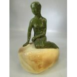 Art Deco pottery figure advertising 'Carlsburg Danish Lager'