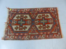 Red ground indian rug