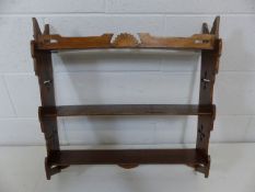 Antique wall hanging shelves with fretwork