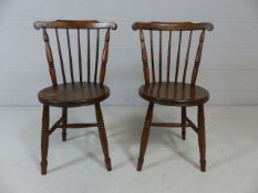 Elm pair of antique chairs