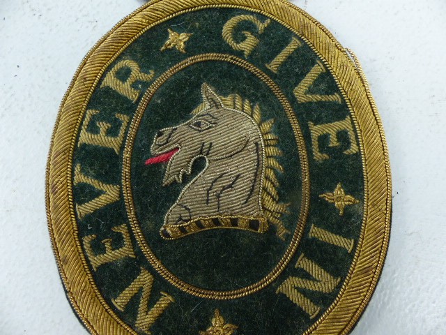 Military Academy badge c.1921 with crown mounted to top. Attributed to Major General Henry - Image 4 of 7