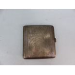 Silver Birmingham hallmarked cigarette case by W.T.T & Co (approx. 98g) initialled RHT