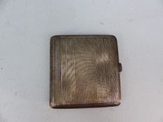 Silver Birmingham hallmarked cigarette case by W.T.T & Co (approx. 98g) initialled RHT