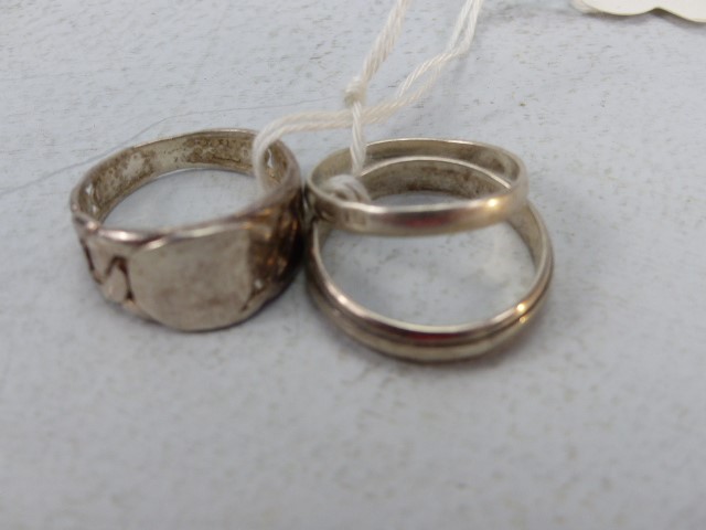 Three Silver rings - Image 2 of 2