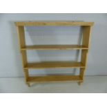 Antique pine wall-hanging shelving unit