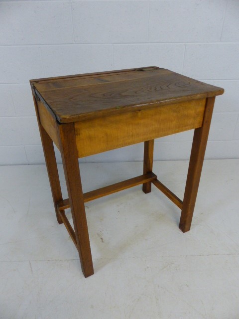 1930s oak school desk