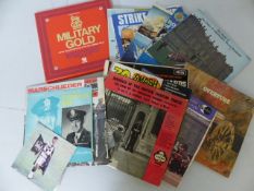 Selection of military band LPs