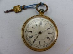 Gold plated Pocket watch / stopwatch. Marked W Wordley, Cannon Street, London. Serial no.62981, with