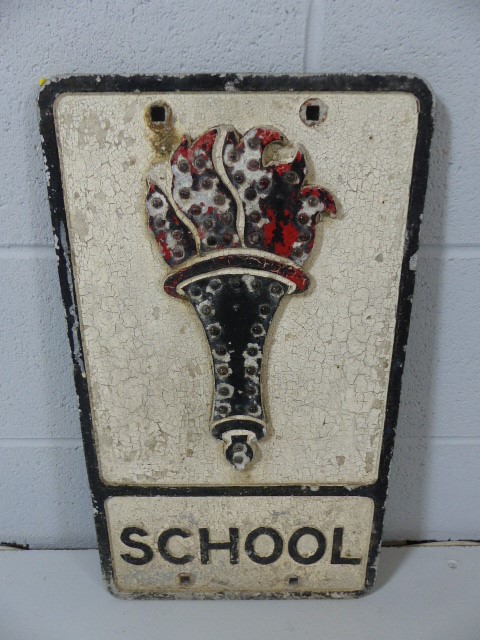 Vintage school sign