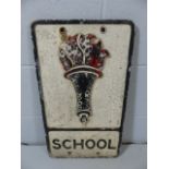 Vintage school sign