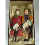 Two Japanese dolls in traditional robes (A/F)