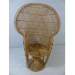 Wicker peacock chair