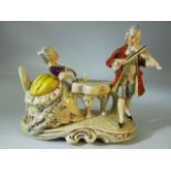 Antique Crown Derby figurine set marked 1859 to base