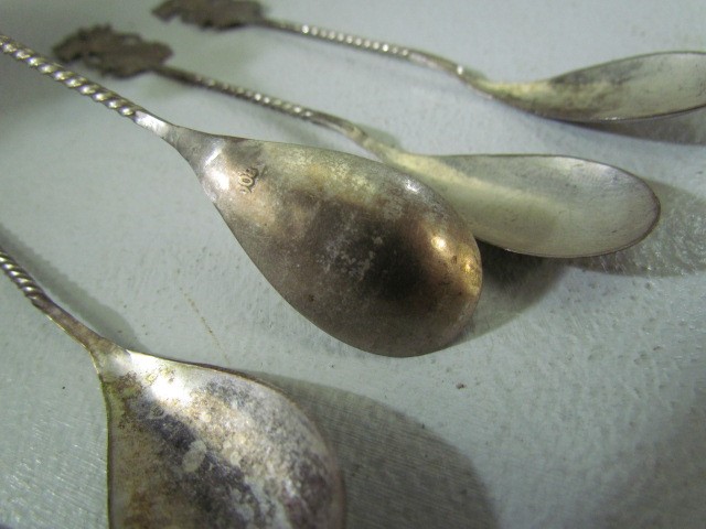 Set of six hallmarked silver 800 thai spoons - Image 3 of 3