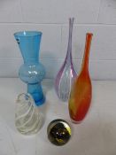 Selection of art glass to include Dartington