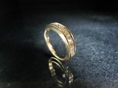 18ct yellow gold diamond half eternity ring