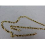 14ct Gold Anchor link necklace chain approx 55cm long and approx 22.8g