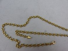 14ct Gold Anchor link necklace chain approx 55cm long and approx 22.8g