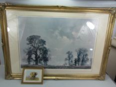 Pair of David Shepherd prints One Large (approx 71cm x 49cm) entitled "Elms in Winter" and a smaller