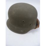 German Military Helmet with original leather insert