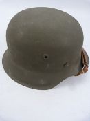 German Military Helmet with original leather insert