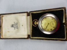 A gold plated Vertex button wind pocket watch, working, swiss made inscribed to reverse and in