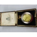 A gold plated Vertex button wind pocket watch, working, swiss made inscribed to reverse and in