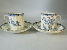 A pair of Royal Worcester Mansfield design coffee cups and saucers