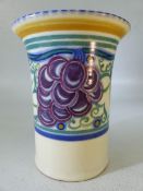 1920's Poole Pottery vase in the 'Grape' decoration (TR) fully marked to base and approx 14.5cm