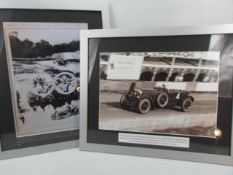 Pair of classic black & white photos from the Bentley drivers club & the Rolls Royce Enthusiasts